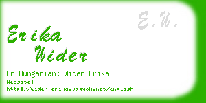 erika wider business card